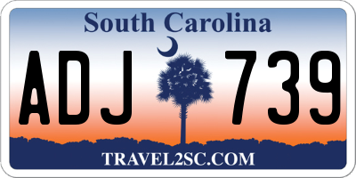 SC license plate ADJ739