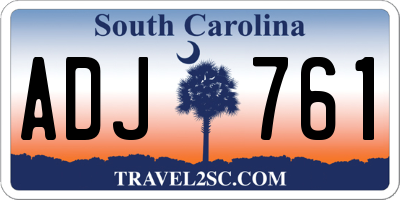 SC license plate ADJ761