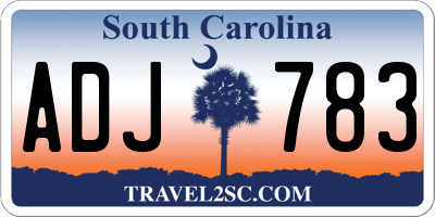 SC license plate ADJ783
