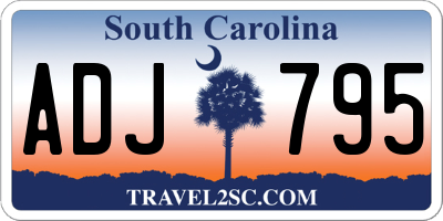 SC license plate ADJ795