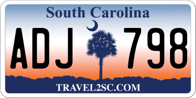 SC license plate ADJ798