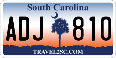 SC license plate ADJ810