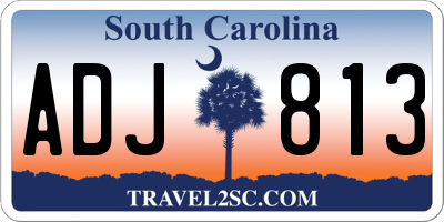 SC license plate ADJ813