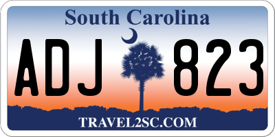 SC license plate ADJ823