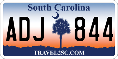 SC license plate ADJ844