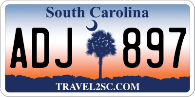 SC license plate ADJ897