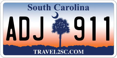 SC license plate ADJ911