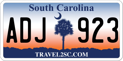 SC license plate ADJ923