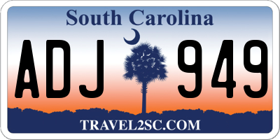 SC license plate ADJ949