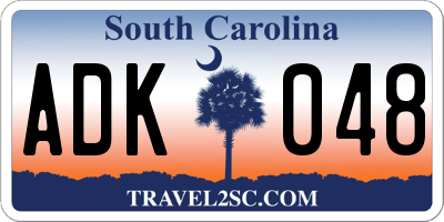 SC license plate ADK048