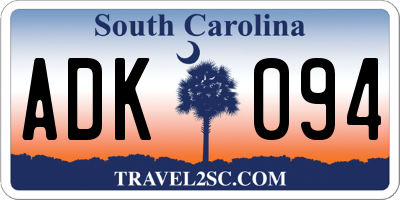 SC license plate ADK094
