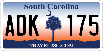 SC license plate ADK175