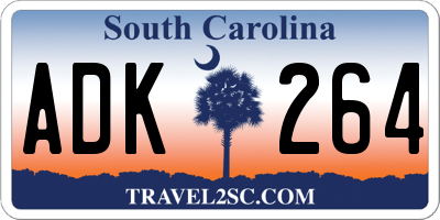 SC license plate ADK264
