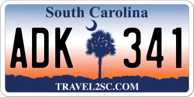 SC license plate ADK341
