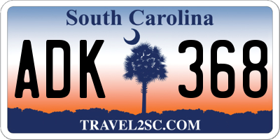SC license plate ADK368