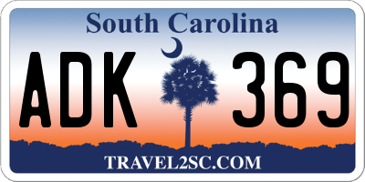 SC license plate ADK369