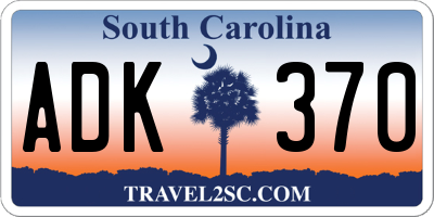 SC license plate ADK370