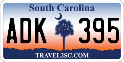 SC license plate ADK395