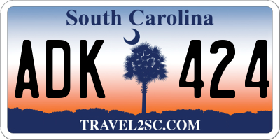 SC license plate ADK424