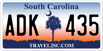 SC license plate ADK435