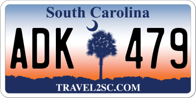 SC license plate ADK479