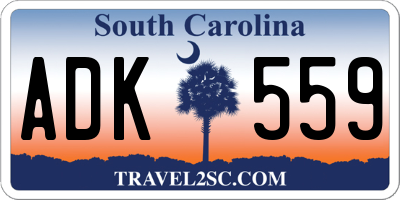 SC license plate ADK559