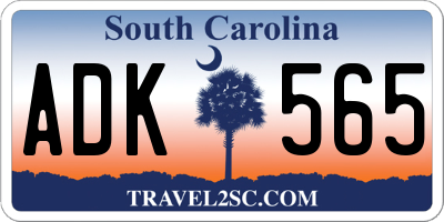 SC license plate ADK565