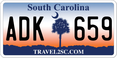 SC license plate ADK659