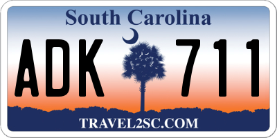 SC license plate ADK711