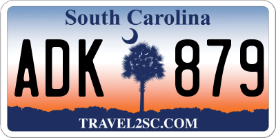 SC license plate ADK879