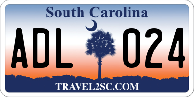 SC license plate ADL024