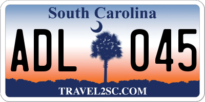 SC license plate ADL045