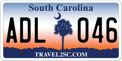 SC license plate ADL046