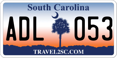 SC license plate ADL053