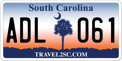 SC license plate ADL061