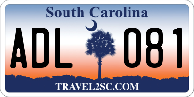 SC license plate ADL081