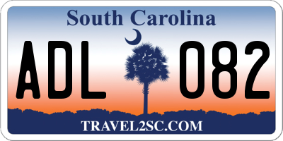 SC license plate ADL082