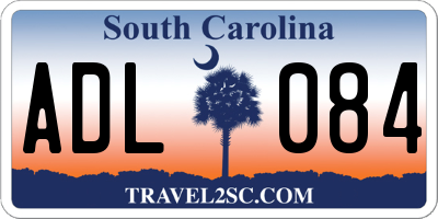 SC license plate ADL084