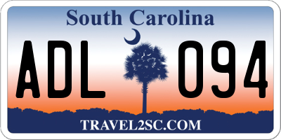 SC license plate ADL094
