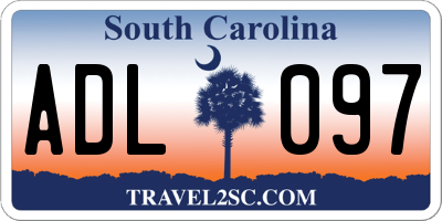 SC license plate ADL097