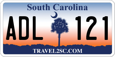 SC license plate ADL121