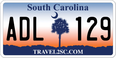SC license plate ADL129
