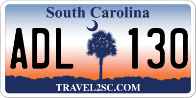 SC license plate ADL130