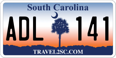 SC license plate ADL141