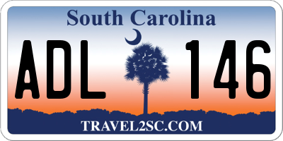 SC license plate ADL146