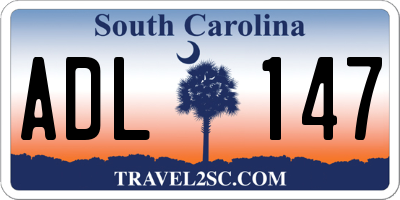 SC license plate ADL147
