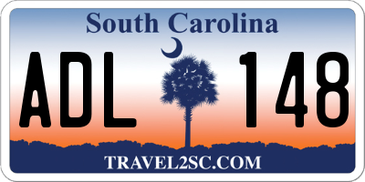 SC license plate ADL148