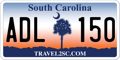 SC license plate ADL150