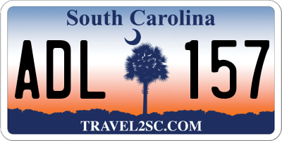 SC license plate ADL157