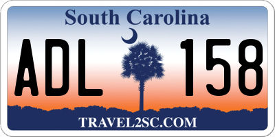 SC license plate ADL158